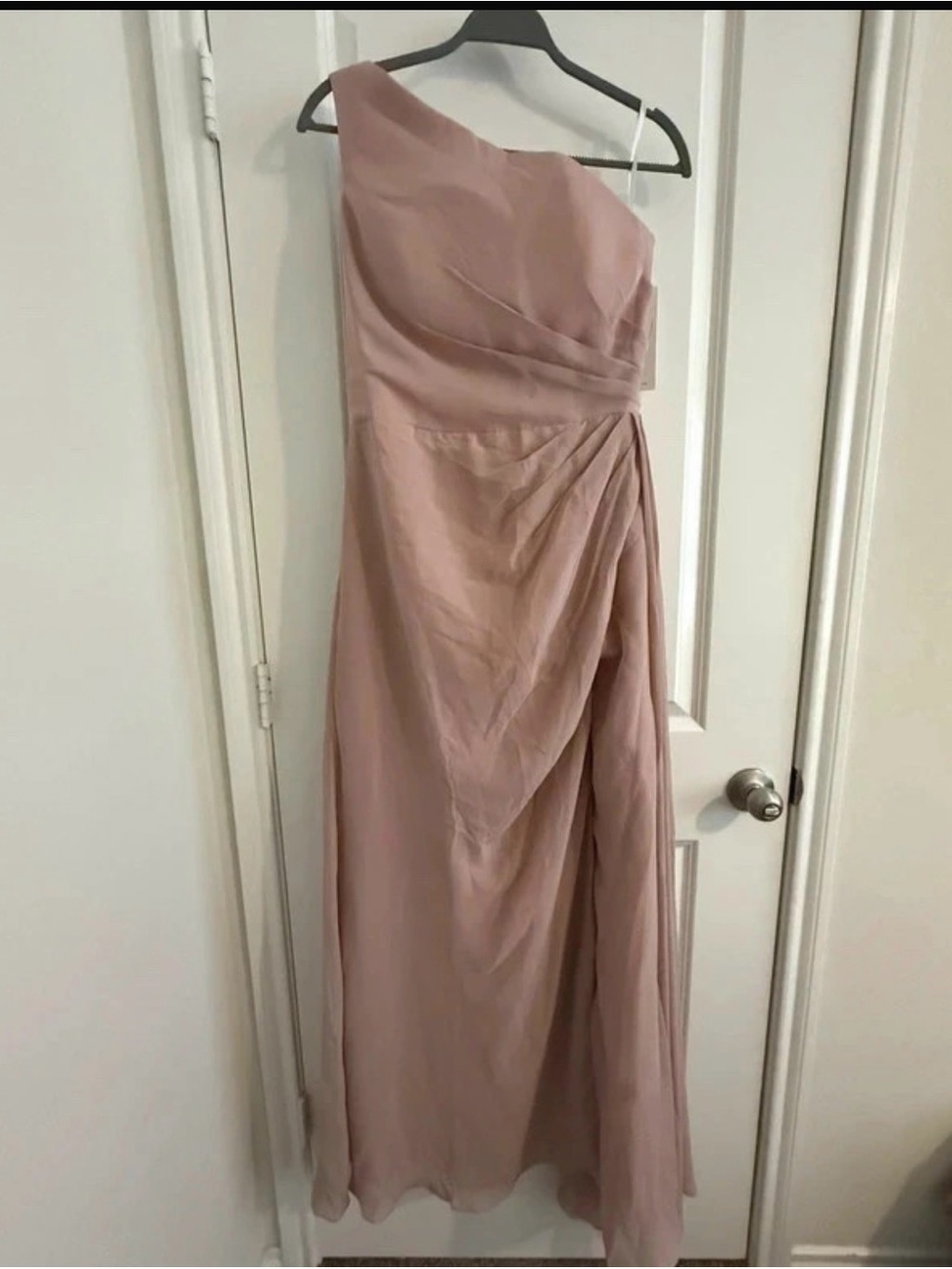 One-Shoulder Mauve Dillards Evening/Bridal Dress